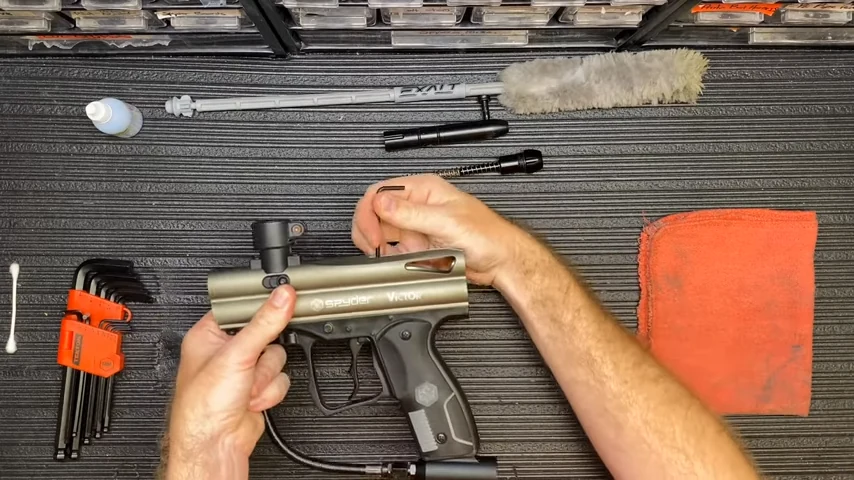 Adjusting aim by walking paintball shots onto a target