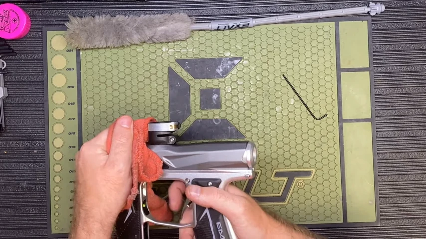 Cleaning a paintball gun after a game