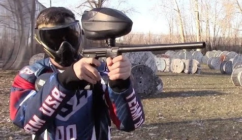 Electronic paintball gun