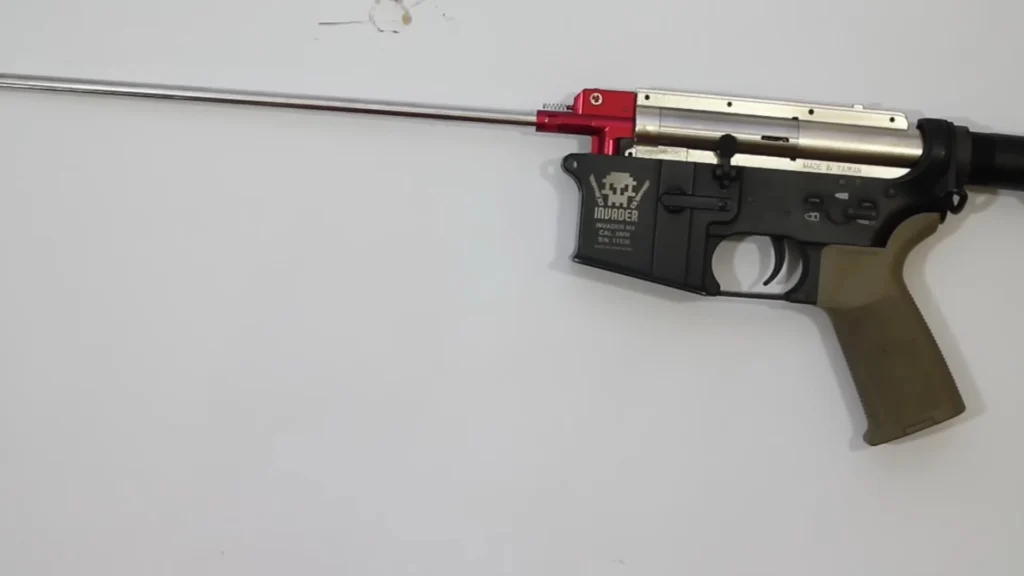 A spring-powered airsoft gun mechanism