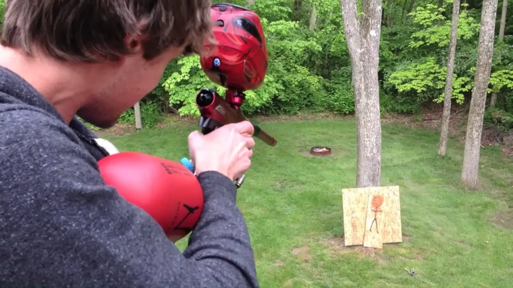 Factors that affect how far a paintball gun shoots