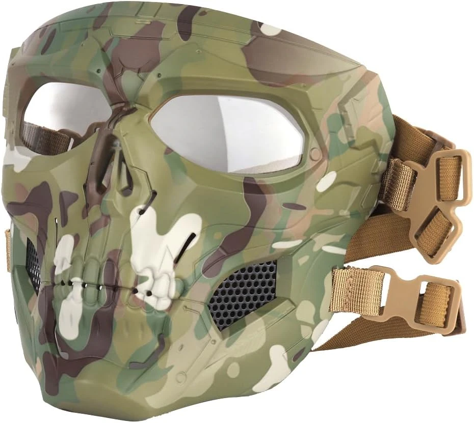 Skeleton Airsoft Mask With Goggles