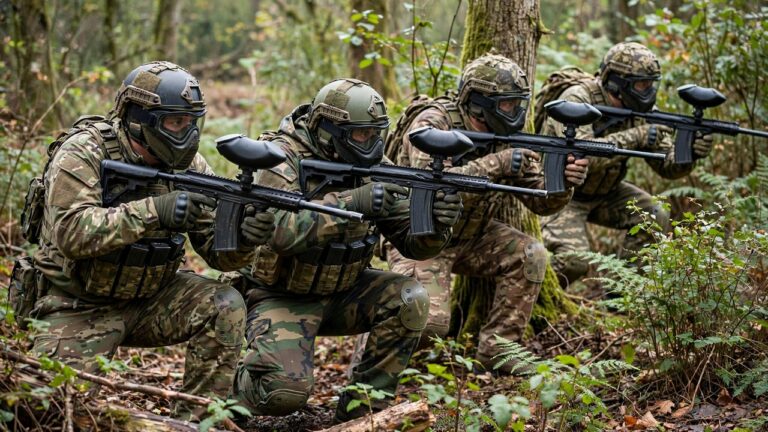 What Is MilSim Paintball? Rules, Command and Gear — paintball players on the field