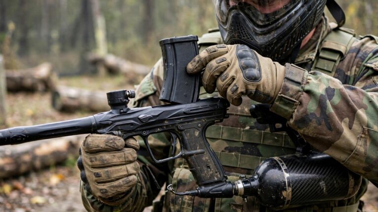 What Is Magfed Paintball? Magazines, First Strike and Rules — paintball players on the field